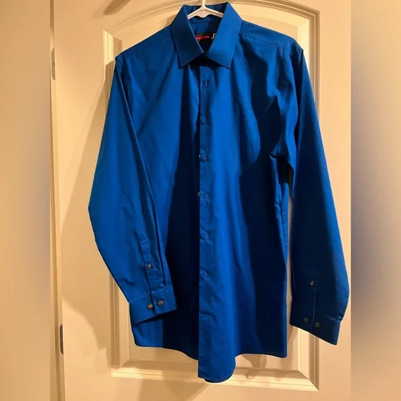 jf j.ferrar | Shirts | J Ferrar Slim Fit Dress Shirt Sapphire Blue Size  Medium | Poshmark